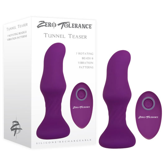 Zero Tolerance Tunnel Teaser Purple 13.9 Cm Usb Rechargeable Butt Plug With Wireless Remote