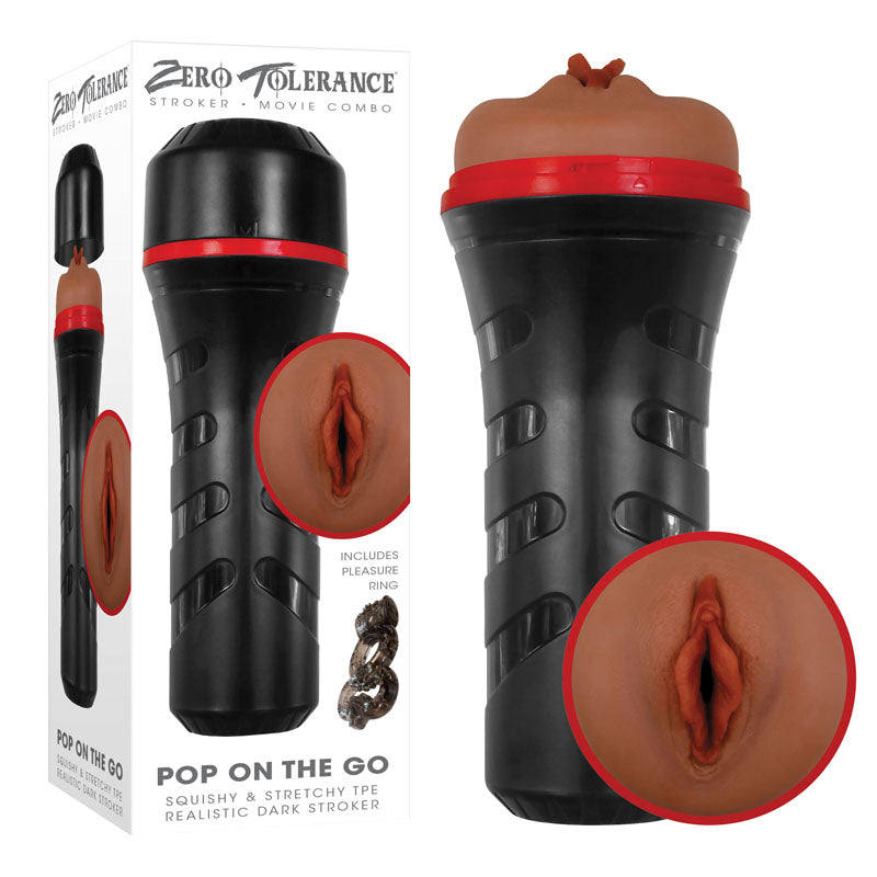 Zero Tolerance Pop On The Go Dark Brown Vagina Masturbator