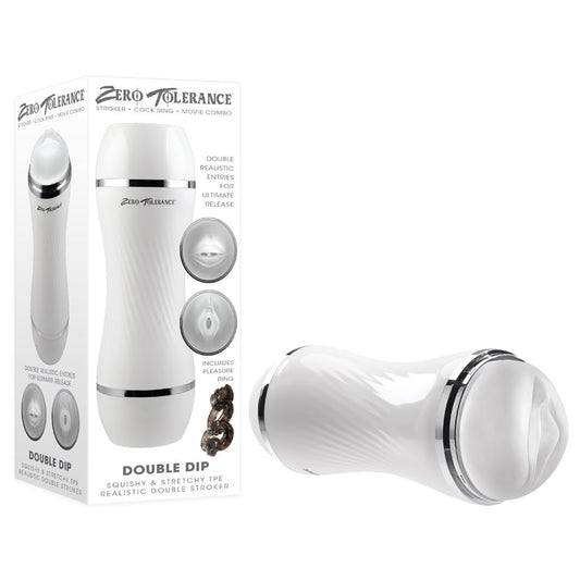 Zero Tolerance Double Dip White/Clear 21.2 Cm Double Ended Stroker