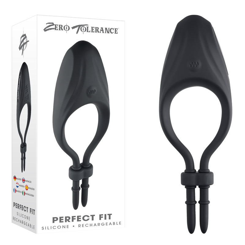 Zero Tolerance Perfect Fit Black Usb Rechargeable Vibrating Lasso Cock Ring