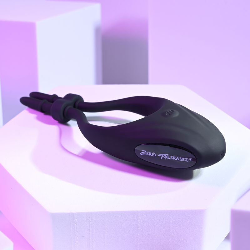 Zero Tolerance Perfect Fit Black Usb Rechargeable Vibrating Lasso Cock Ring