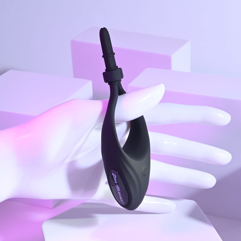 Zero Tolerance Perfect Fit Black Usb Rechargeable Vibrating Lasso Cock Ring