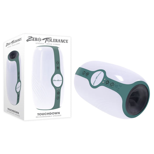 Zero Tolerance Touchdown White 15 Cm Usb Rechargeable Vibrating & Tightening Stroker