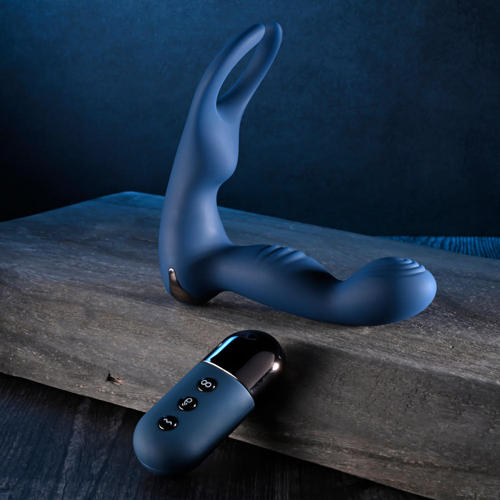 Zero Tolerance By All Means Blue 13.4 Cm Usb Rechargeable Prostate Massager With Cock Ring