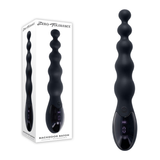 Zero Tolerance Backdoor Baton Black 24 Cm Usb Rechargeable Vibrating Anal Beads