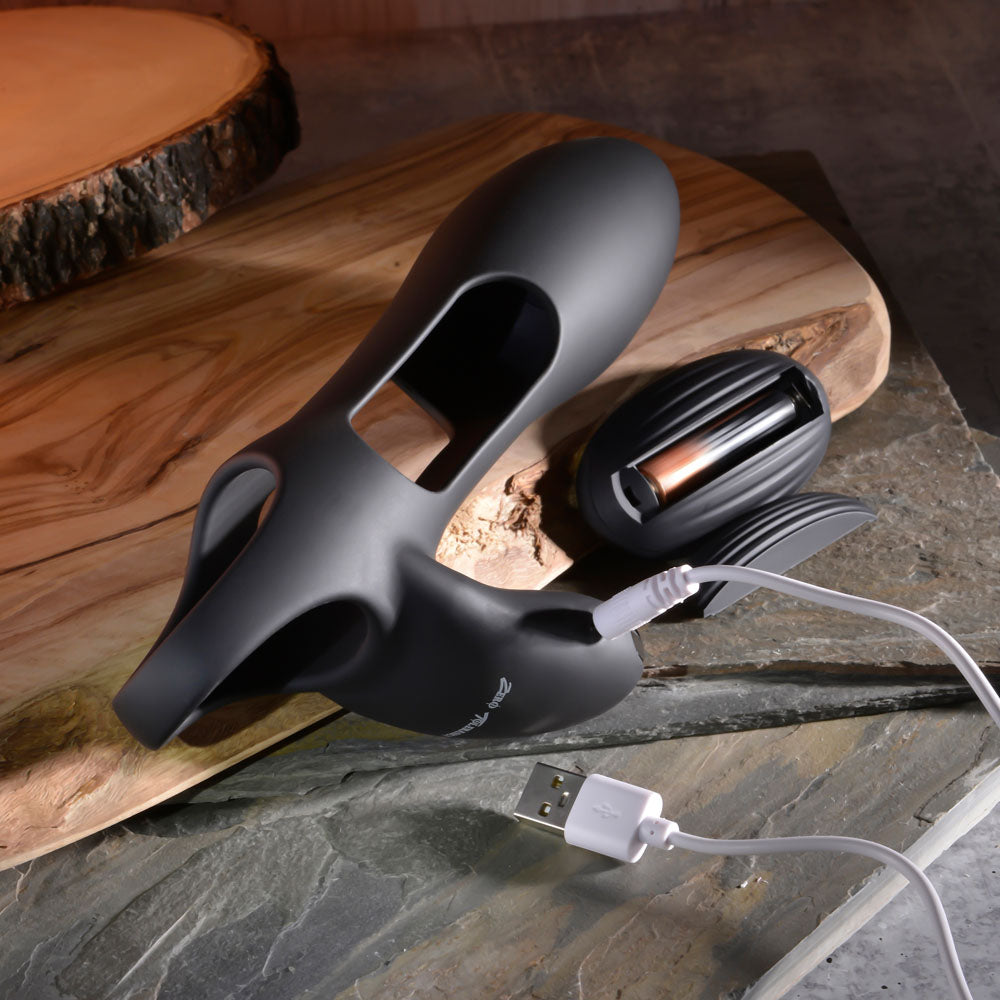 Zero Tolerance Nautilus Black Usb Rechargeable Vibrating Penis Extender Sleeve