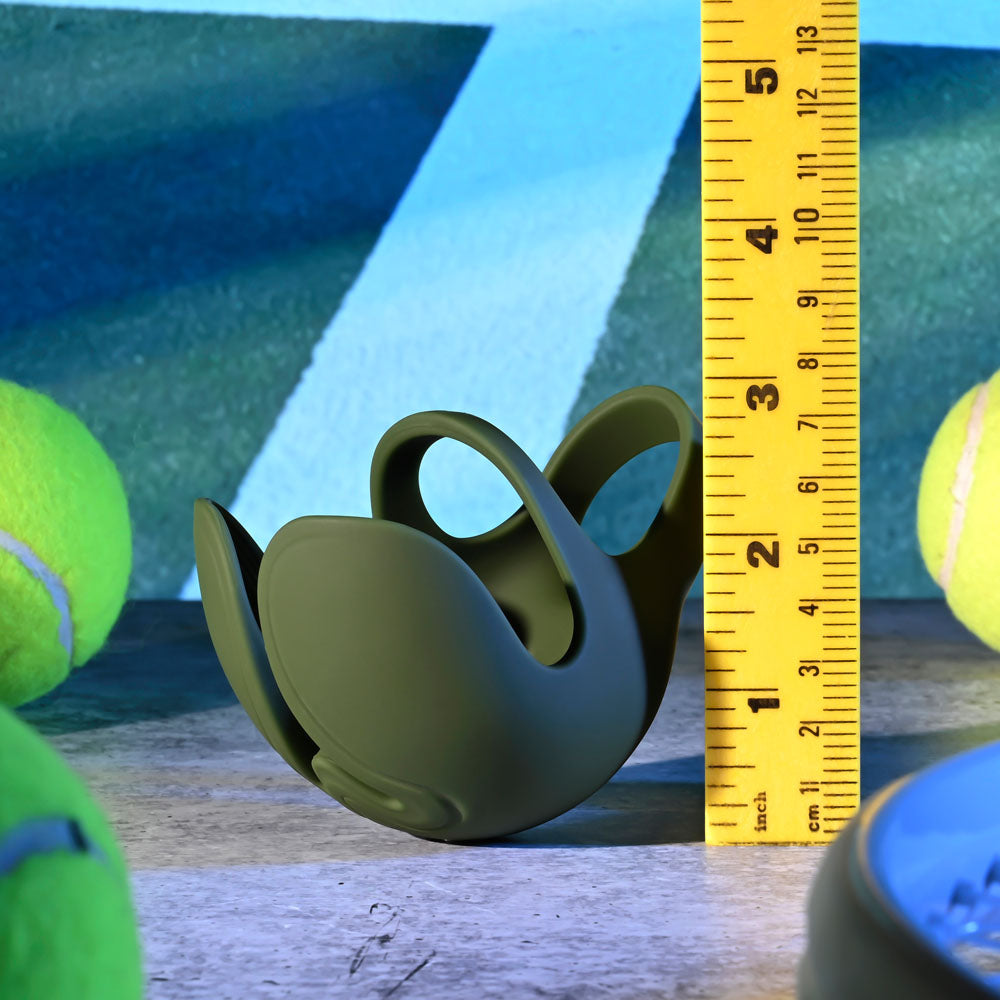 Zero Tolerance Nutty Buddy Olive Green Usb Rechargeable Vibrating Cock & Balls Ring