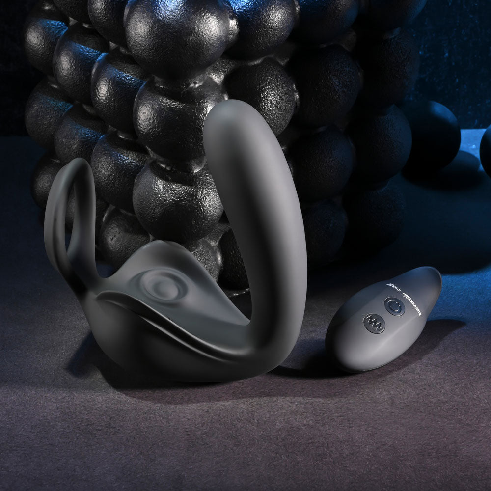 Zero Tolerance Ballin Out Black Usb Rechargeable Prostate Massager With Cock Ring And Wireless Remote