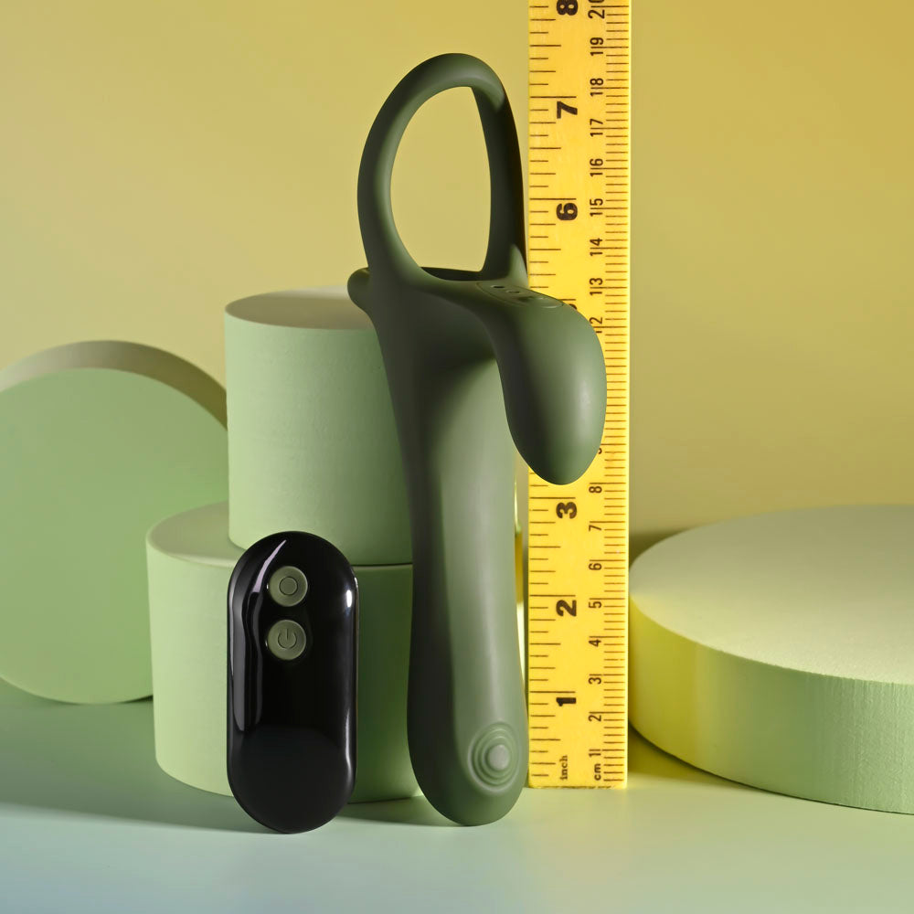 Zero Tolerance Strap, Tap & Go Green Usb Rechargeable Vibrating & Tapping Penis Sleeve With Wireless Remote