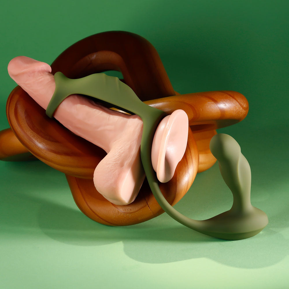 Zero Tolerance Prostate Power Pack Green Usb Rechargeable Vibrating Prostate Massager With Cock Ring Harness