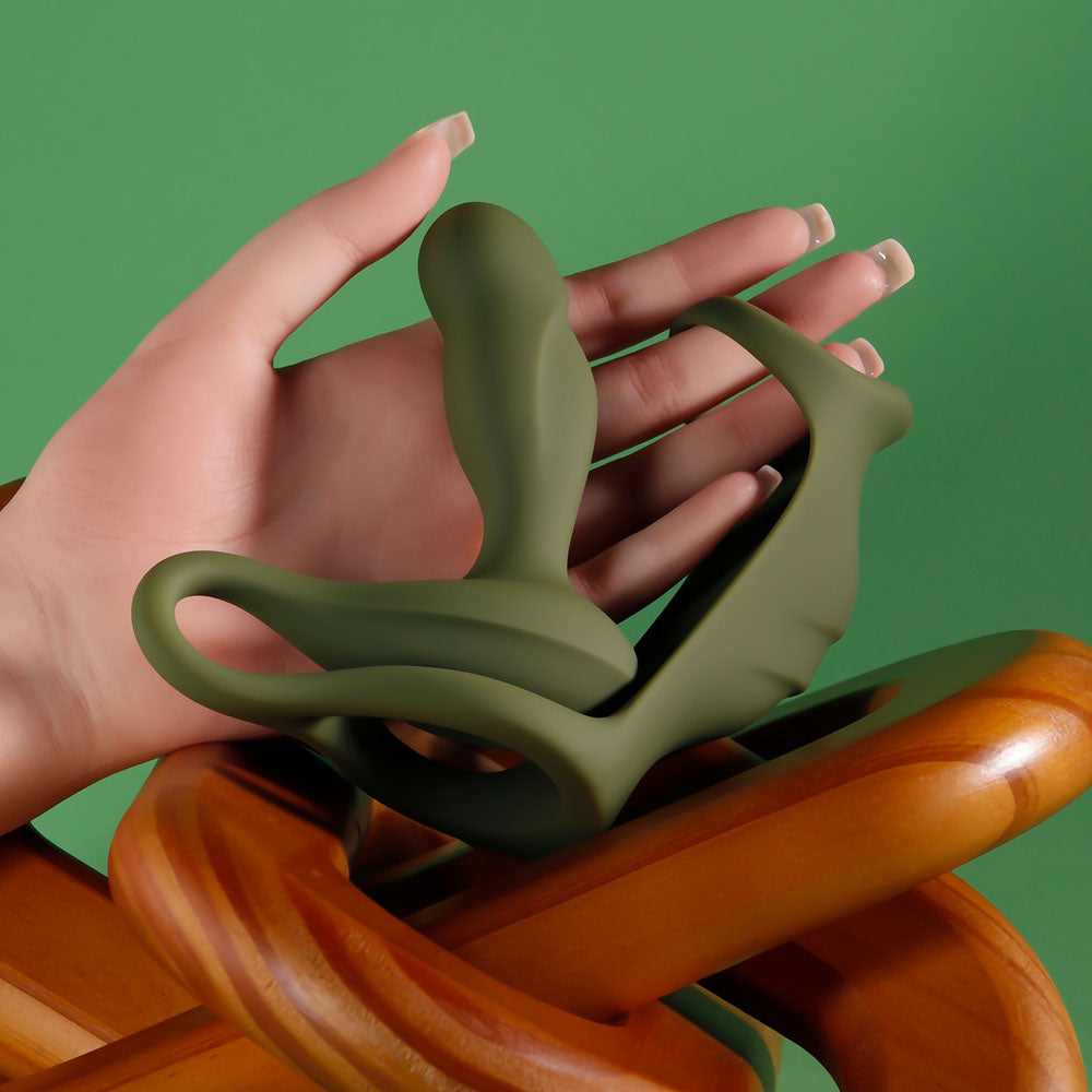 Zero Tolerance Prostate Power Pack Green Usb Rechargeable Vibrating Prostate Massager With Cock Ring Harness