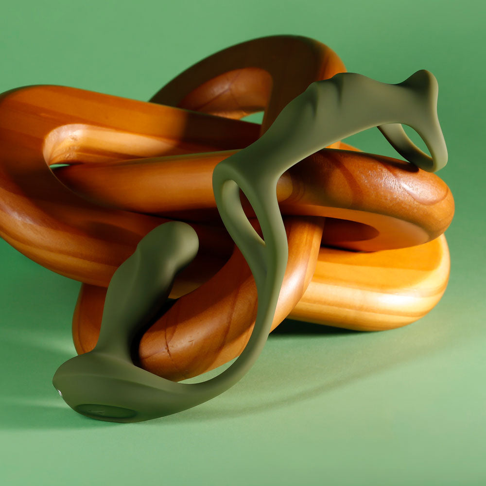 Zero Tolerance Prostate Power Pack Green Usb Rechargeable Vibrating Prostate Massager With Cock Ring Harness