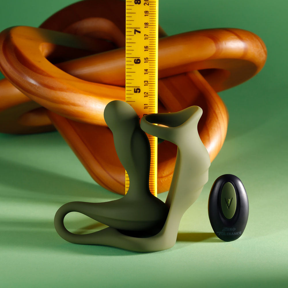 Zero Tolerance Prostate Power Pack Green Usb Rechargeable Vibrating Prostate Massager With Cock Ring Harness