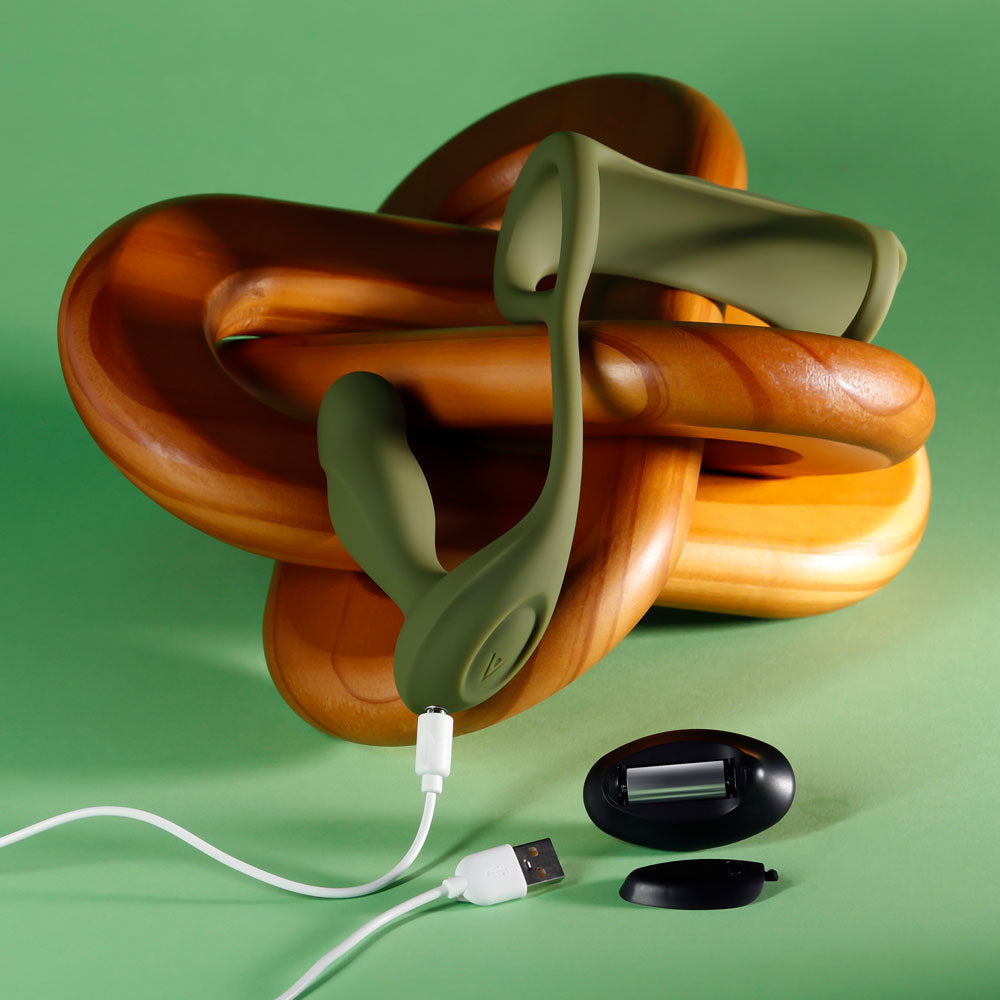 Zero Tolerance Prostate Power Pack Green Usb Rechargeable Vibrating Prostate Massager With Cock Ring Harness