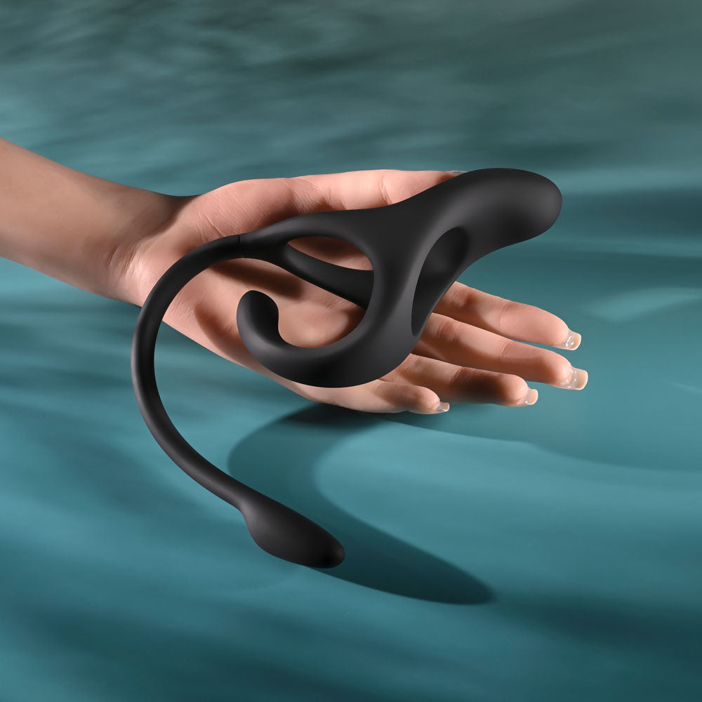 Zero Tolerance All The Bases Black Usb Rechargeable Vibrating Cock Ring With Wireless Remote