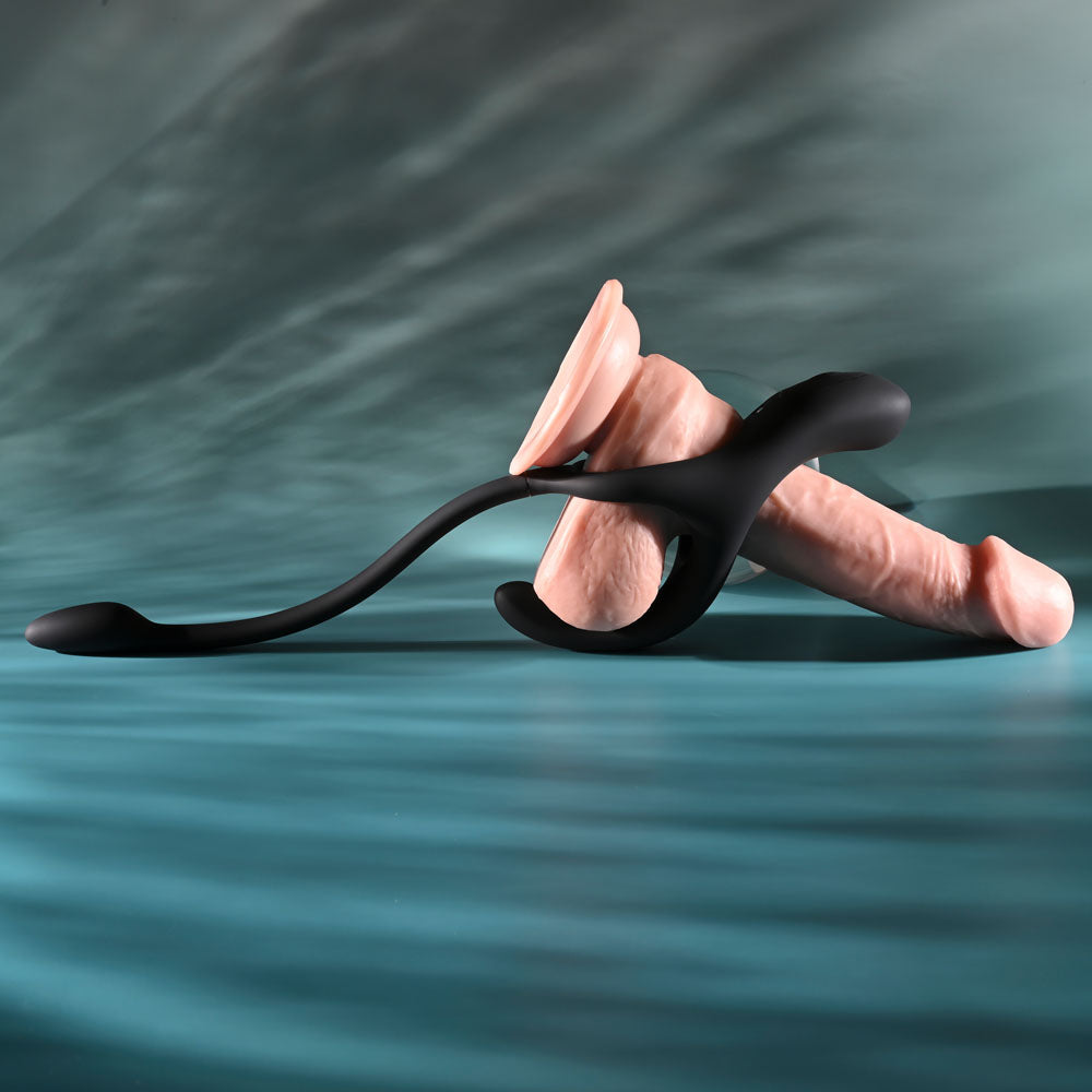 Zero Tolerance All The Bases Black Usb Rechargeable Vibrating Cock Ring With Wireless Remote
