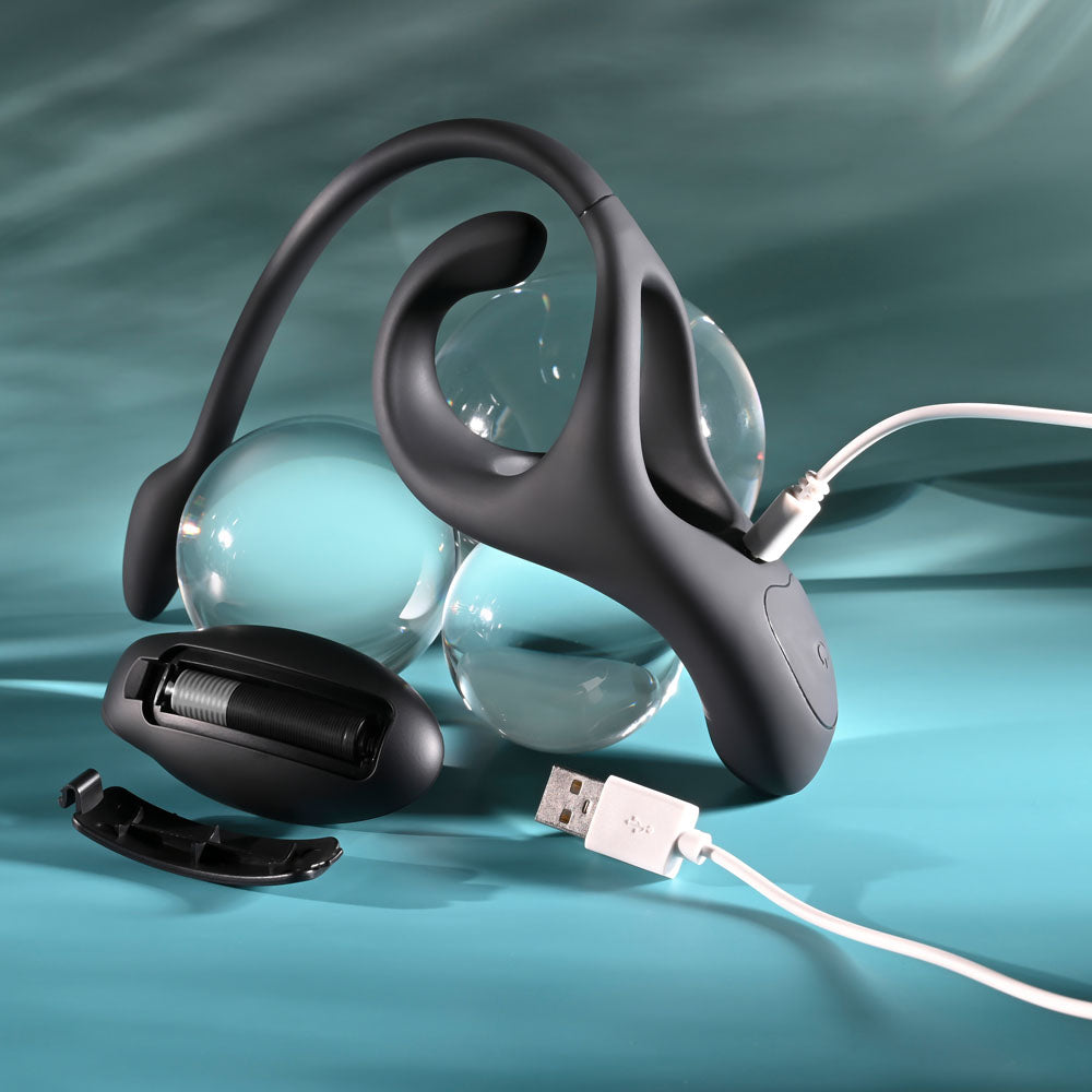 Zero Tolerance All The Bases Black Usb Rechargeable Vibrating Cock Ring With Wireless Remote