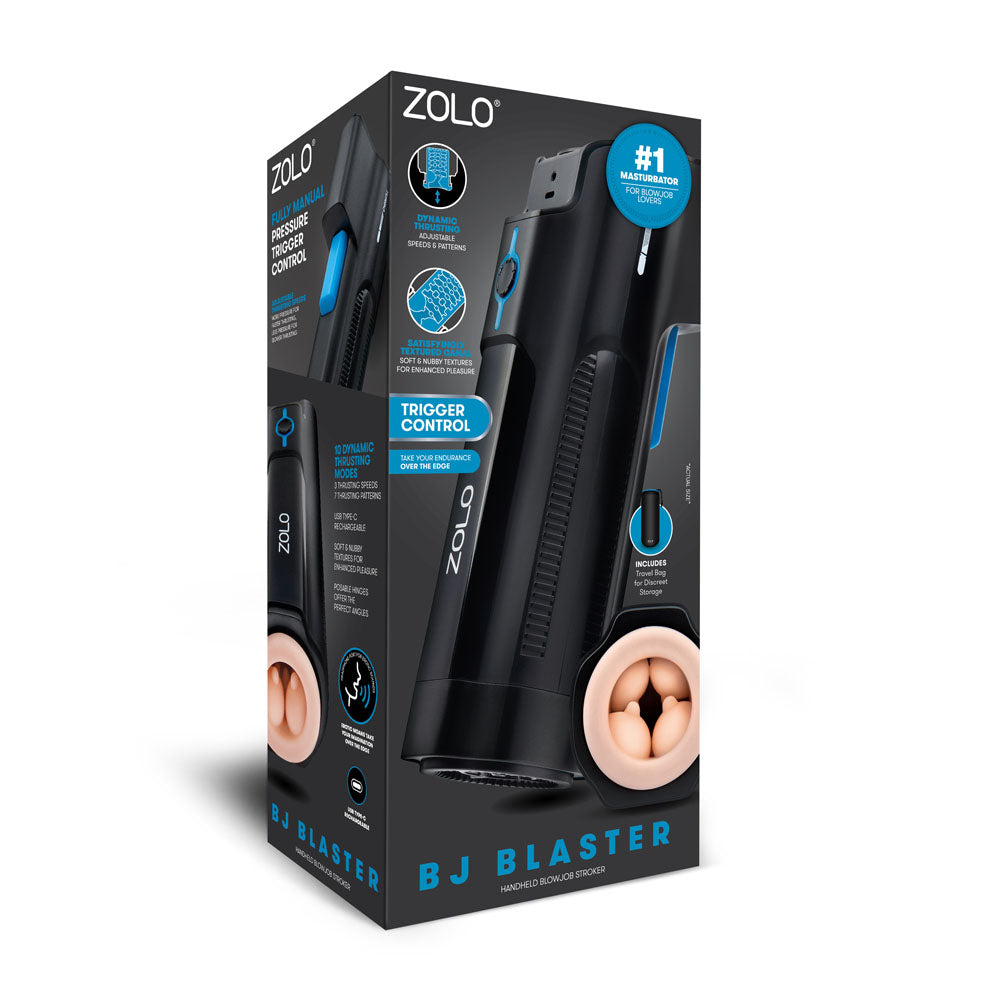 Zolo Bj Blaster Usb Rechargeable Vibrating & Thrusting Masturbator