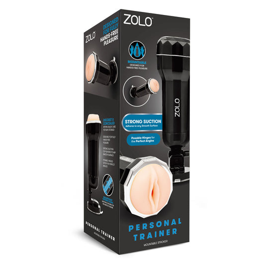 Zolo Personal Trainer Flesh Vagina Stroker With Suction Mount