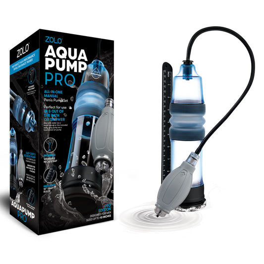 Zolo Aquapump Pro Blue Water Penis Pump