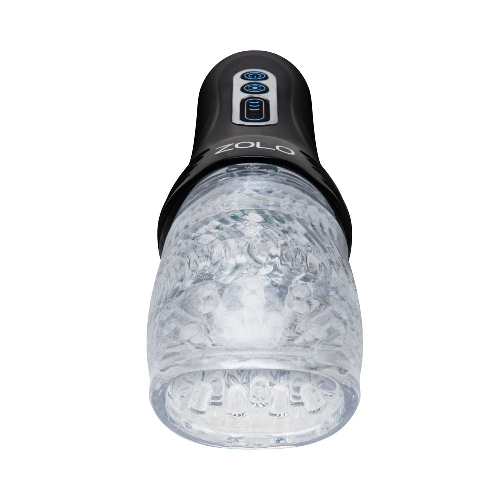 Zolo The Original Gawk Gawk Clear Usb Rechargeable Vibrating, Rotating & Thrusting Masturbator