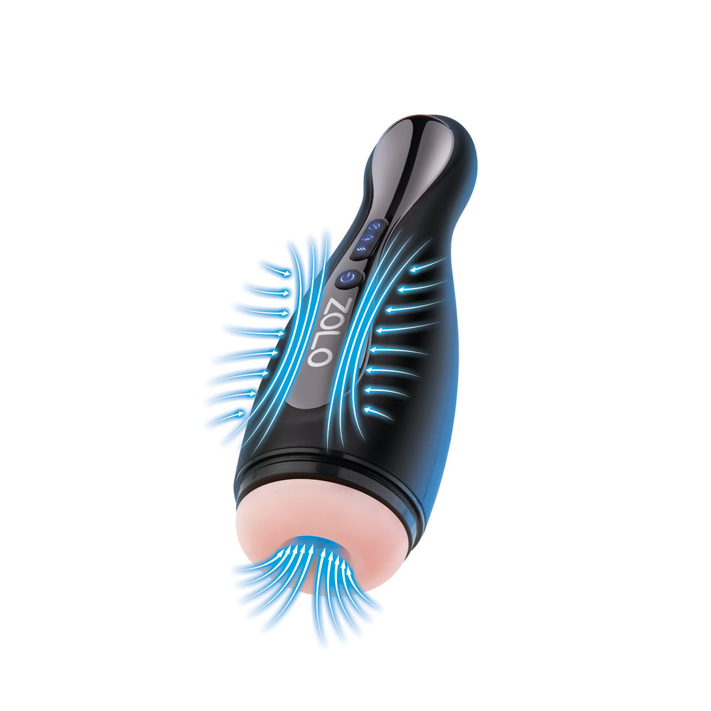 Zolo Blowpin Flesh Usb Rechargeable Auto Sucking And Vibrating Masturbator