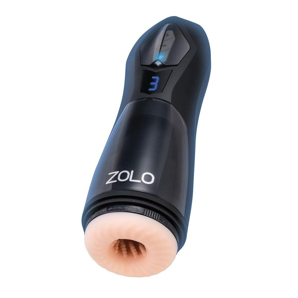 Zolo Lift Off Flesh Usb Rechargeable Vibrating And Thrusting Auto Stroker