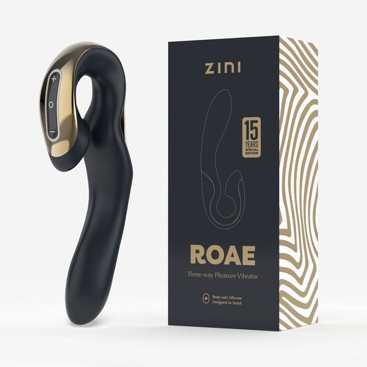 Zini Roae Special Edition Black/Gold Black/Gold 19.5 Cm Usb Rechargeable Vibrator