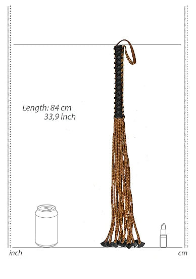 Braided 22 Tails with 12 Handle - Italian Leather- Pain Medieval- Shots